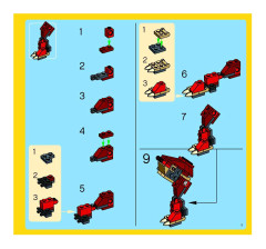 LEGO 4892 instructions page 9 – build guide