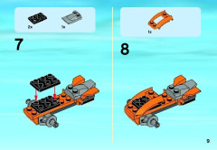 LEGO 60032 instructions page 9 – build guide