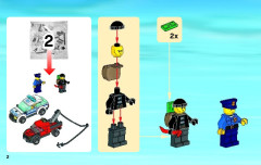 LEGO 60047 instructions page 2 – build guide