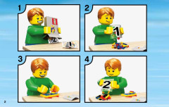 LEGO 60047 instructions page 2 – build guide