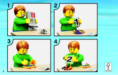 LEGO 60062 instructions page 2 – build guide
