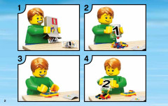 LEGO 60080 instructions page 2 – build guide