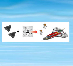 LEGO 60080 instructions page 2 – build guide
