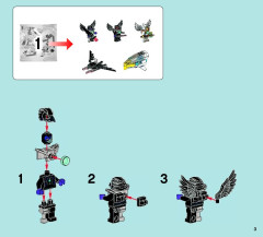 LEGO 70003 instructions page 3 – build guide