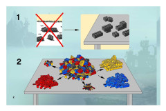 LEGO 7040 instructions page 2 – build guide