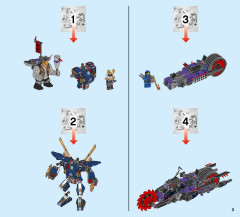 LEGO 70642 instructions page 3 – build guide