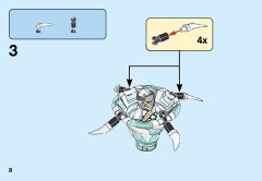 LEGO 70661 instructions page 8 – build guide