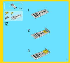 LEGO 7292 instructions page 9 – build guide