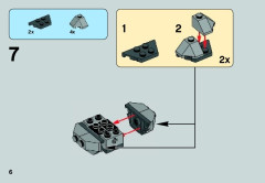 LEGO 75077 instructions page 6 – build guide