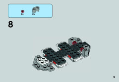 LEGO 75078 instructions page 9 – build guide