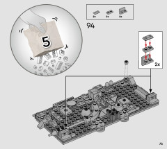 LEGO 75329 instructions page 75 – build guide