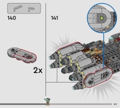 LEGO 75445 instructions page 107 – build guide