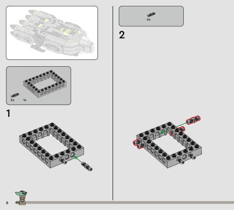 LEGO 75445 instructions page 6 – build guide