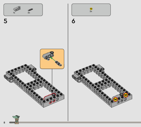 LEGO 75445 instructions page 8 – build guide