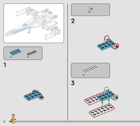 LEGO 75460 instructions page 8 – build guide