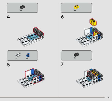 LEGO 75460 instructions page 9 – build guide