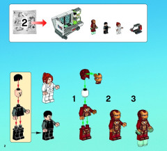 LEGO 76007 instructions page 2 – build guide