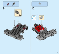 LEGO 76078 instructions page 9 – build guide