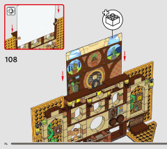 LEGO 76412 instructions page 74 – build guide