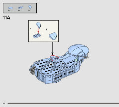 LEGO 76414 instructions page 74 – build guide