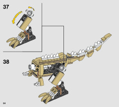 LEGO 76940 instructions page 34 – build guide