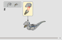 LEGO 76946 instructions page 9 – build guide