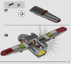 LEGO 76947 instructions page 43 – build guide