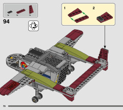 LEGO 76947 instructions page 70 – build guide