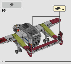 LEGO 76947 instructions page 72 – build guide