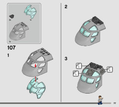 LEGO 76947 instructions page 77 – build guide