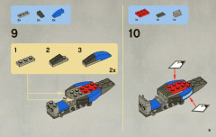 LEGO 7868 instructions page 9 – build guide