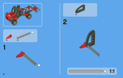 LEGO 8065 instructions page 2 – build guide