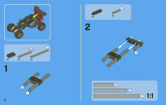 LEGO 8066 instructions page 2 – build guide