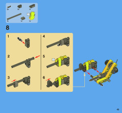 LEGO 8067 instructions page 43 – build guide