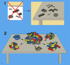 LEGO 8068 instructions page 2 – build guide