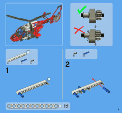 LEGO 8068 instructions page 3 – build guide