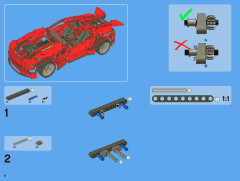 LEGO 8070 instructions page 6 – build guide