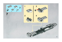 LEGO 8085 instructions page 9 – build guide