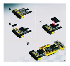 LEGO 8159 instructions page 9 – build guide