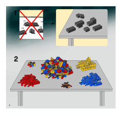 LEGO 8166 instructions page 2 – build guide