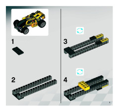 LEGO 8166 instructions page 3 – build guide