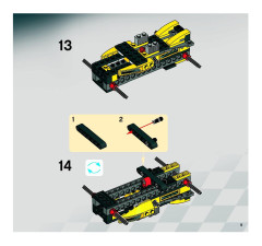 LEGO 8166 instructions page 9 – build guide