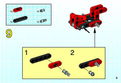 LEGO 8209 instructions page 9 – build guide