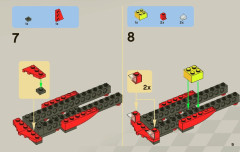 LEGO 8227 instructions page 9 – build guide
