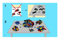 LEGO 8256 instructions page 2 – build guide