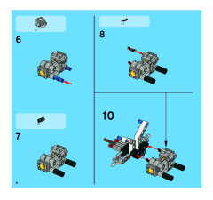 LEGO 8262 instructions page 8 – build guide