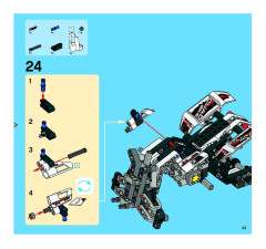 LEGO 8262 instructions page 43 – build guide
