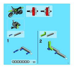 LEGO 8291 instructions page 3 – build guide