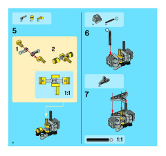LEGO 8291 instructions page 8 – build guide