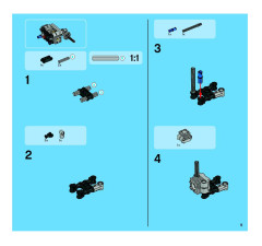 LEGO 8291 instructions page 9 – build guide